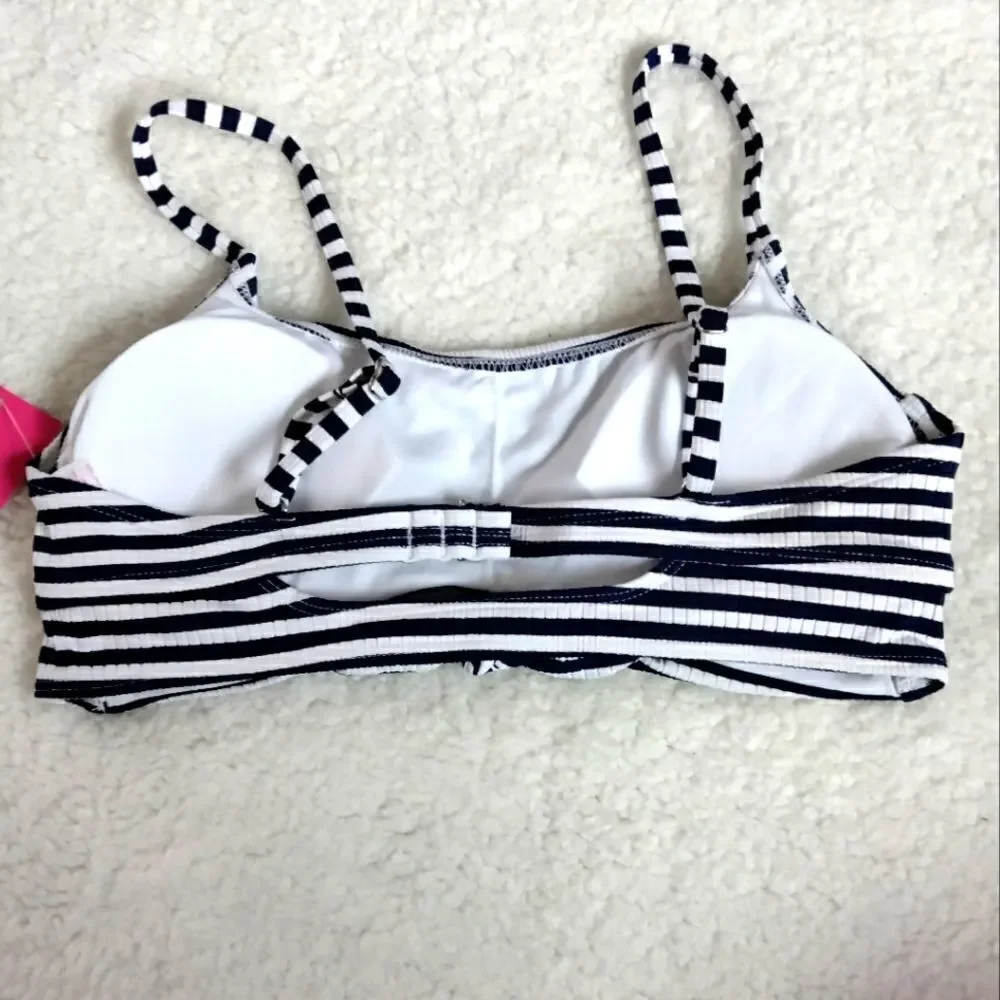 NWT Striped Bikini Bralette SzLarge